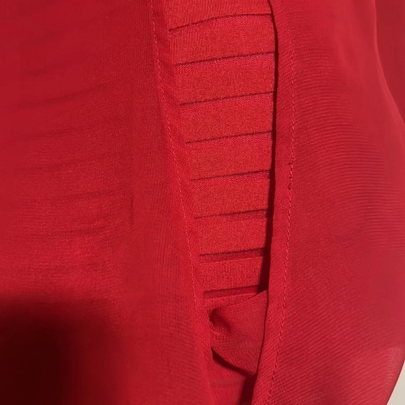 I.N. Studio Red Blouse with sewn in Tank Top Size 1X - Picture 11 of 12